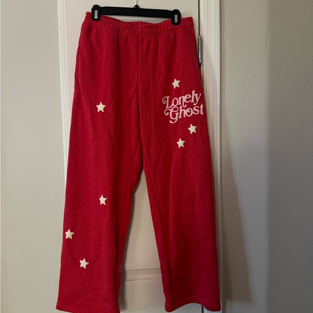 Lonely Ghost Red Lounge Pants and Sweatshirt set